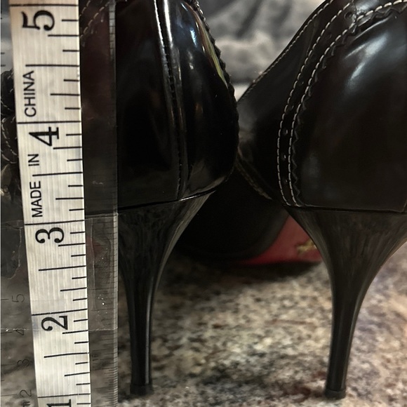 Caesar Paciotti Black Leather Heels. Iconic Dagger Emblem. Size 37 - Picture 12 of 13